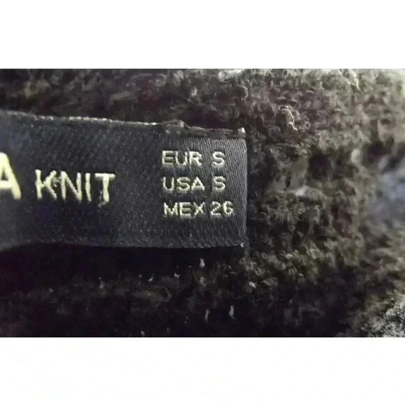 ZARA KNIT Womens Open Weave Crochet SWEATER - Size SMALL - Black Tassel … - Picture 9 of 10